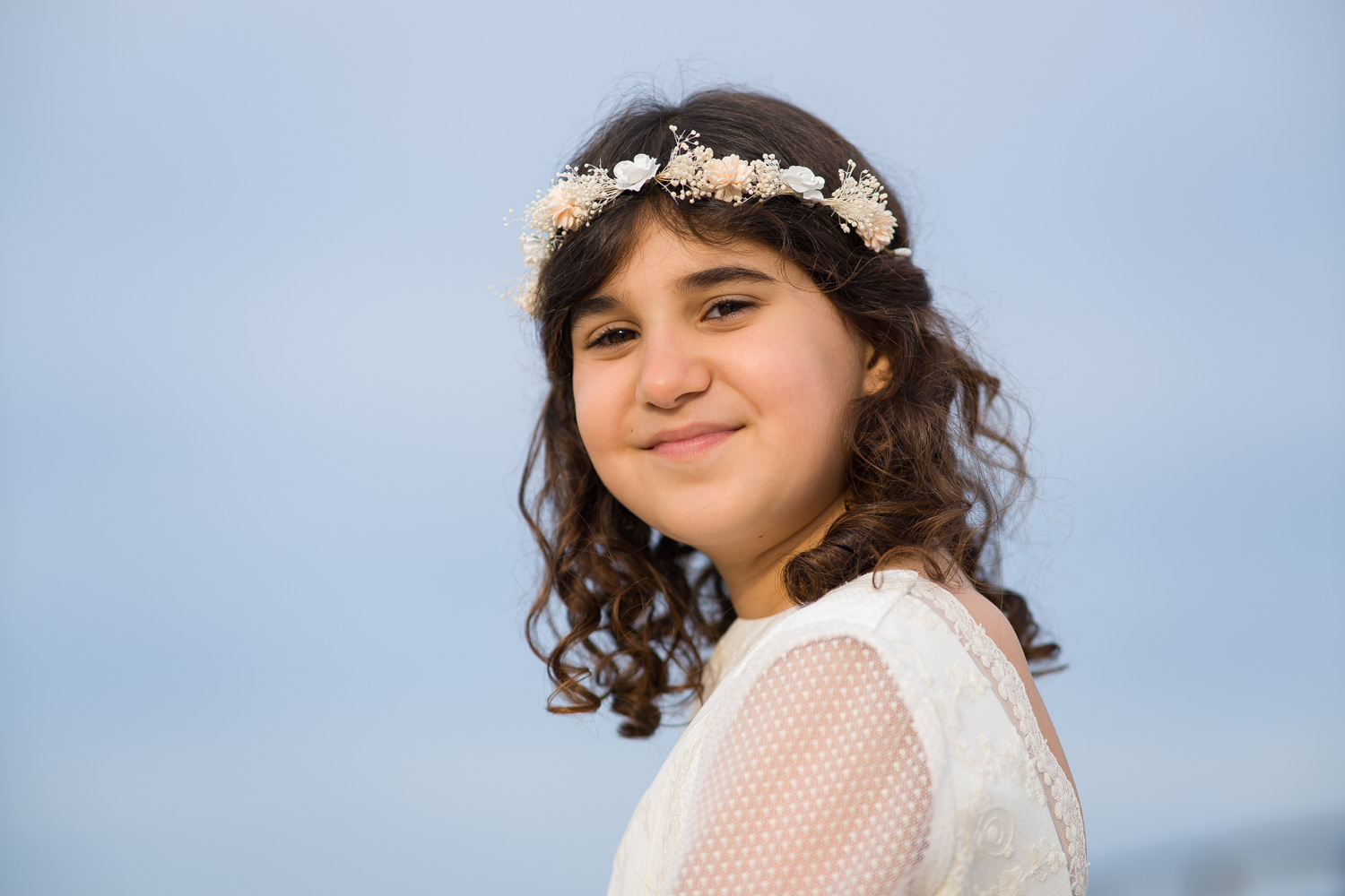 retrato niña comunión