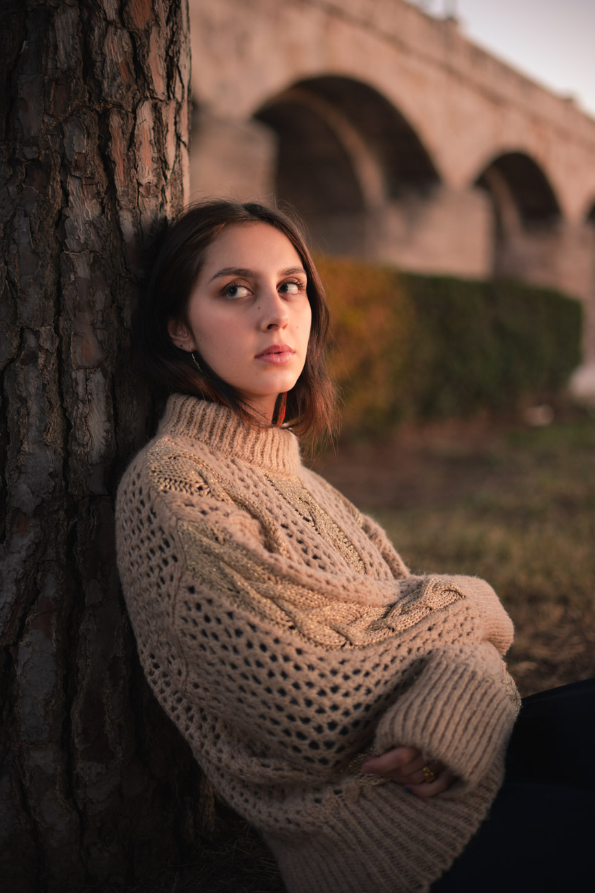 fotografía de retrato en jardín del Turia Valencia