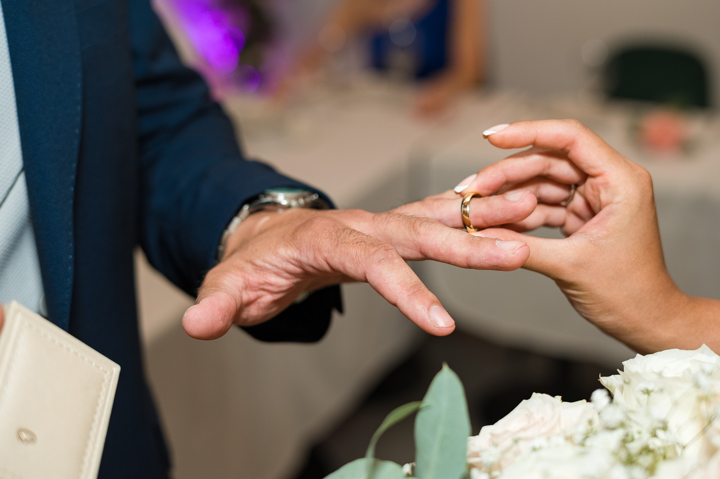 el intercambio de anillos en boda