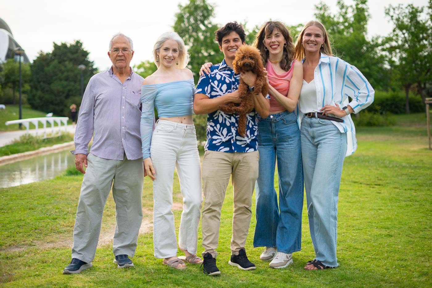 foto de grupo de amigos en Jardín del Turia
