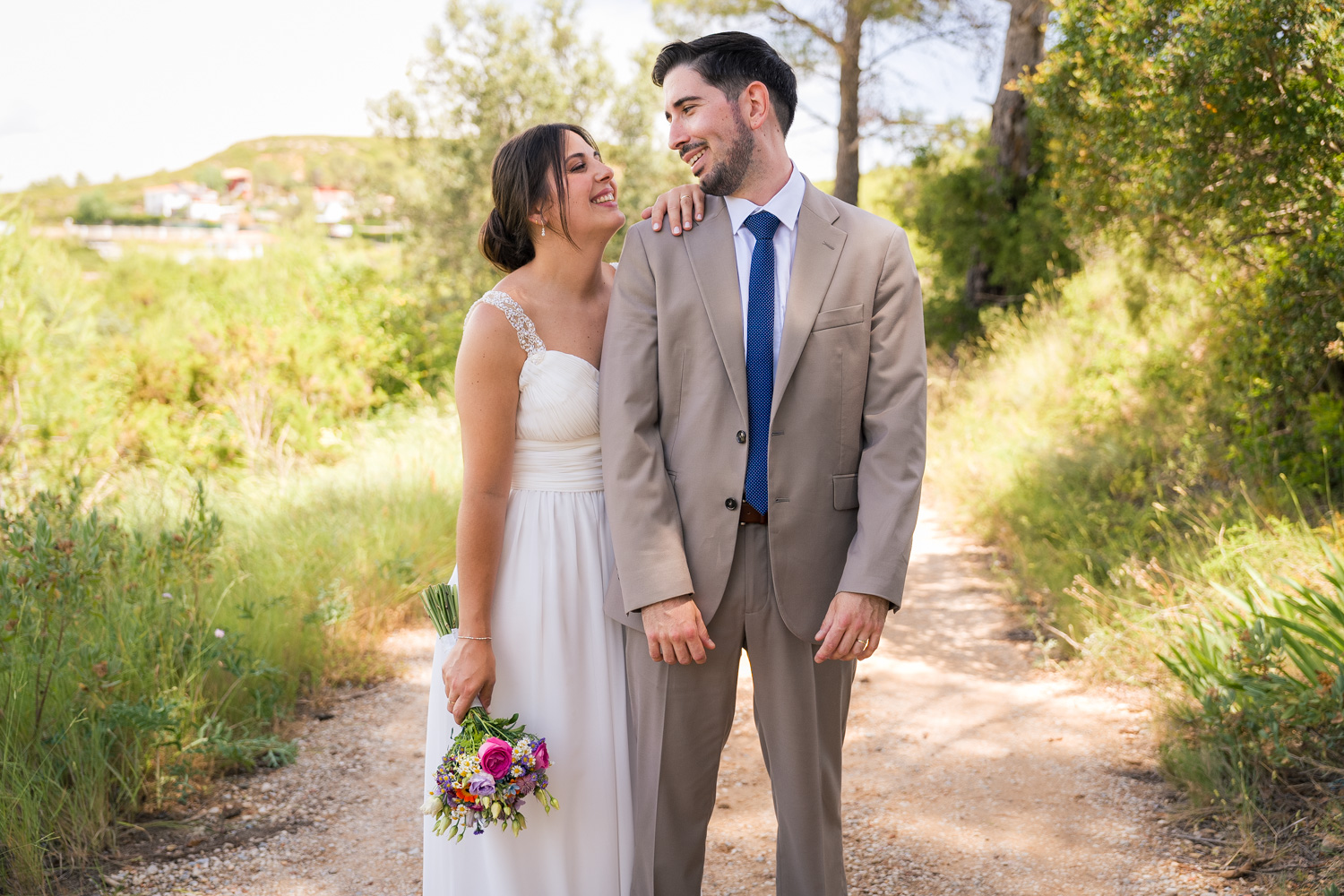 sesión de fotos de novios
